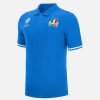 Tenues De Match Officielles Macron Federation Italienne De Rugby | Polo Officiel En Polycotton Adulte Rugby World Cup 2023 Italia Rugby