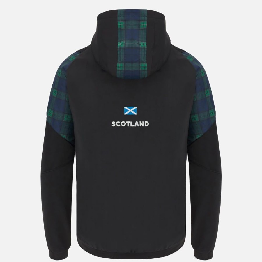 Tenues De Match Officielles Macron Ecosse Rugby | Sweatshirt Travel Avec Fermeture Eclair Integrale Adulte Ecosse Rugby 2023/24