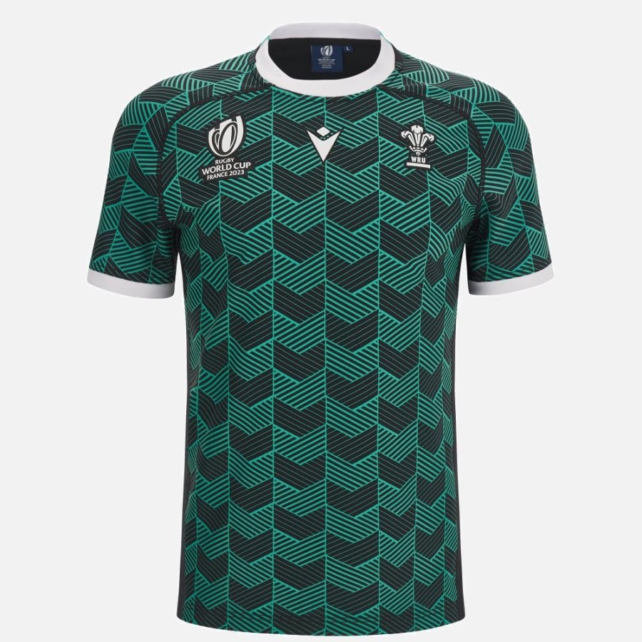 Tenues De Match Officielles Macron Rugby Du Pays De Galles | T-Shirt Entrainement Adulte Rugby World Cup 2023 Galles Rugby