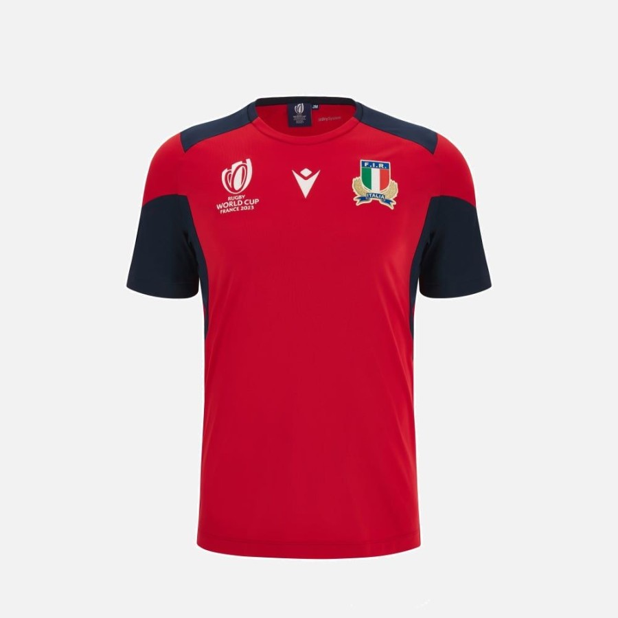 Tenues De Match Officielles Macron Federation Italienne De Rugby | T-Shirt Entrainement Enfant Rugby World Cup 2023 Italia Rugby