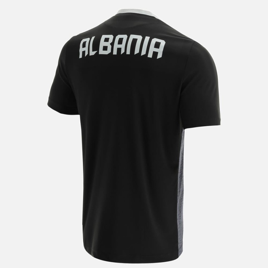 Tenues De Match Officielles Macron Equipe D'Albanie De Football | T-Shirt Entrainement Adulte Equipe Albanie Fshf 2020/21 | Vetements De Sport Techniques Macron