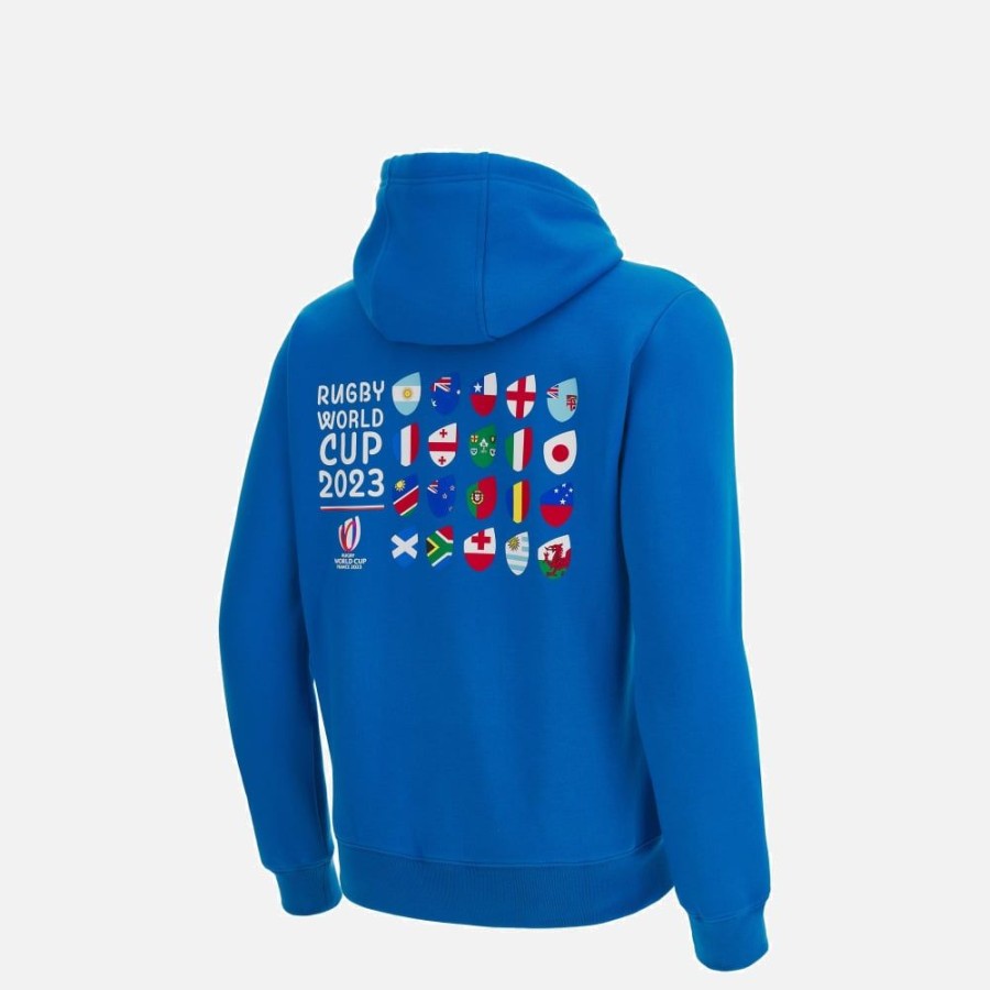 Tenues De Match Officielles Macron Rugby World Cup France 2023 | Sweat A Capuche En Coton Enfant Rugby World Cup 2023