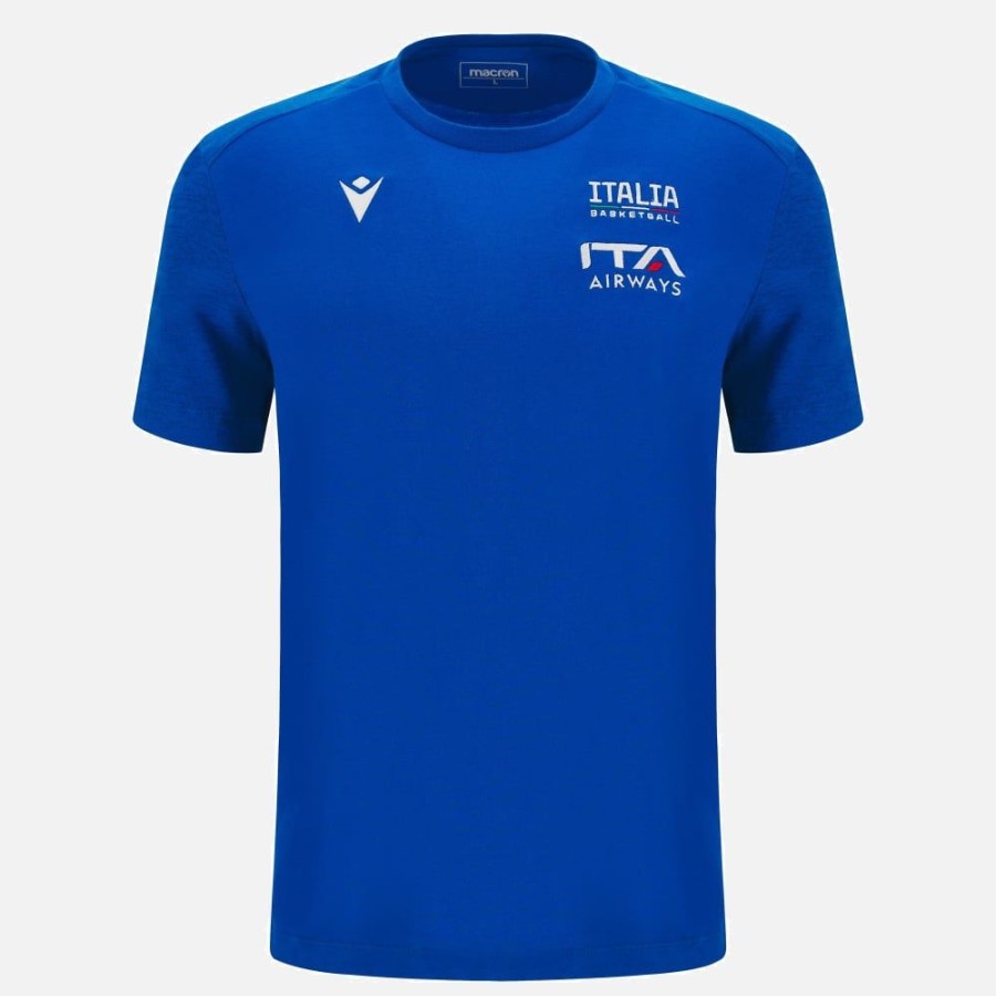 Tenues De Match Officielles Macron Italbasket | T-Shirt En Coton Adulte Italbasket 2023/24