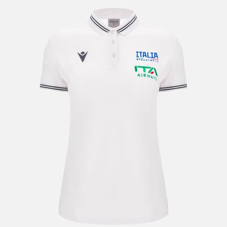 Tenues De Match Officielles Macron Italbasket | Polo Pour Femme Italbasket 2023/24