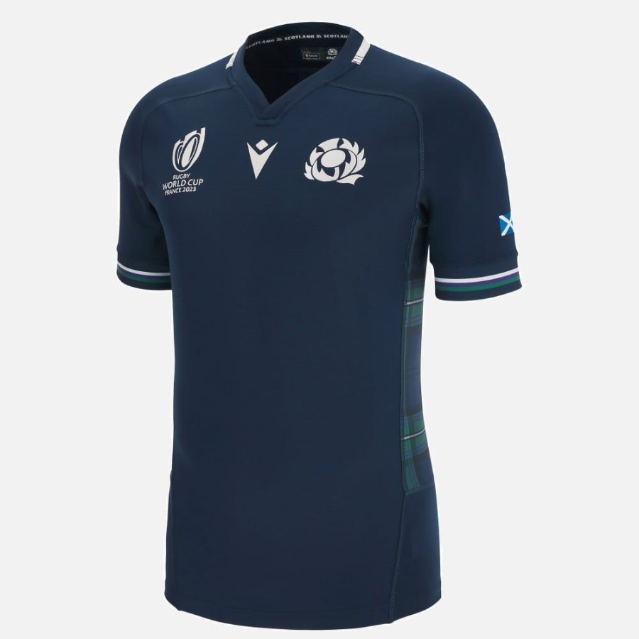 Tenues De Match Officielles Macron Ecosse Rugby | Maillot De Match Domicile Authentic Adulte Special Edition Rugby World Cup 2023 Ecosse Rugby