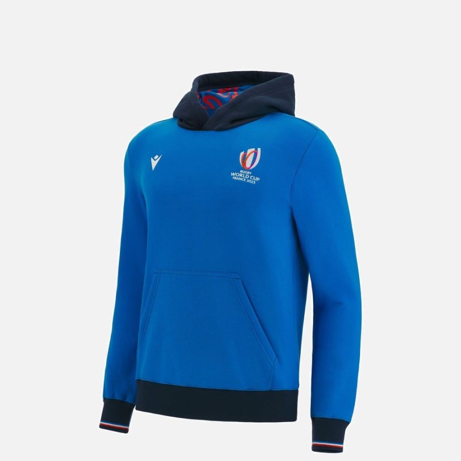 Tenues De Match Officielles Macron Rugby World Cup France 2023 | Sweat A Capuche En Coton Enfant Rugby World Cup 2023