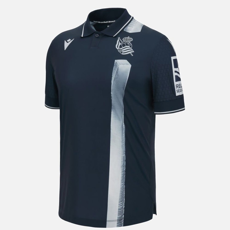 Tenues De Match Officielles Macron Real Sociedad | Maillot De Match Exterieur Adulte Real Sociedad 2023/24