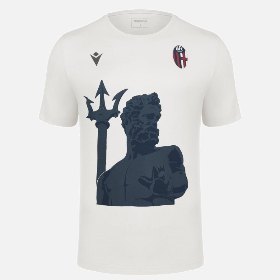 Tenues De Match Officielles Macron Bologna Fc 1909 | T-Shirt Blanc Ligne Supporter Adulte Bologna Fc 1909 2022/23