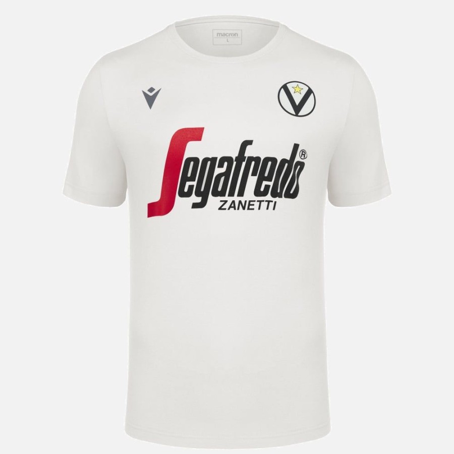 Tenues De Match Officielles Macron Virtus Segafredo Bologna | T-Shirt Entrainement Adulte Virtus Segafredo Bologna 2023/24