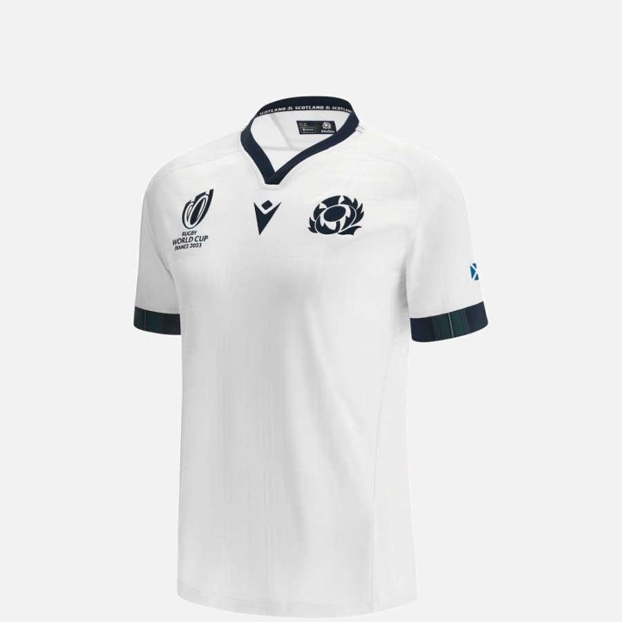 Tenues De Match Officielles Macron Ecosse Rugby | Maillot De Match Exterieur Replique Enfant Rugby World Cup 2023 Ecosse Rugby